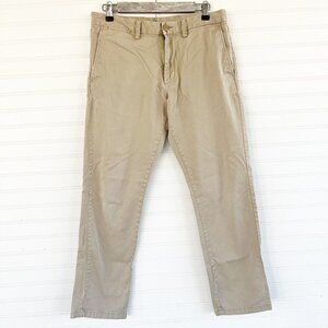 Old Navy  ultimate slim pants khaki 32 x 30 Cotton Spandex Pockets Zip Button